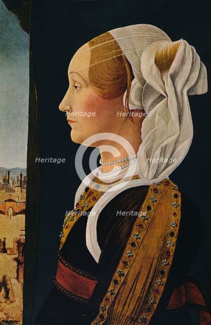 'Ginevra Bentivoglio', 1474-1477. Artist: Ercole de' Roberti.