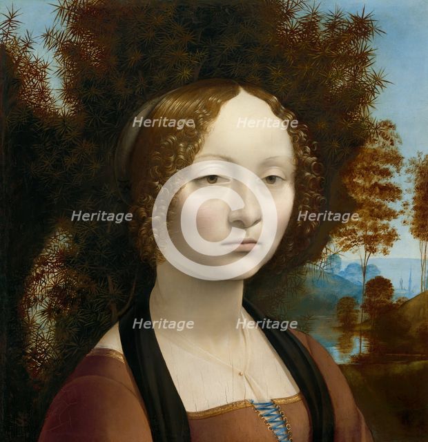 Ginevra de' Benci [obverse], c. 1474/1478. Creator: Leonardo da Vinci.