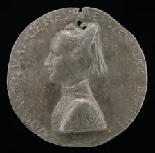 Ginevra Sforza, 1442-1507, Wife of GIovanni II Bentivoglio 1464, c. 1464. Creator: Antonio Marescotti