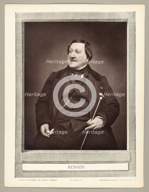 Gioachino Antonio Rossini (Italian composer, 1792-1868), 1862. Creator: Etienne Carjat.