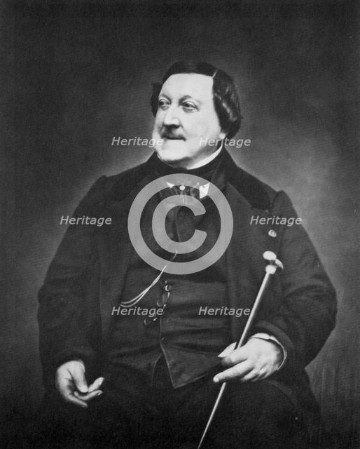 Gioachino Rossini, Italian composer, c1865. Artist: Etienne Carjat