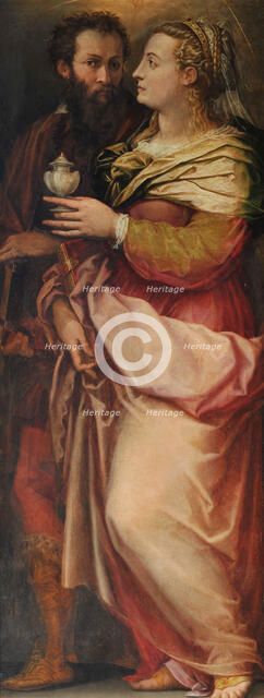 Giorgio Vasari with his wife Niccolosa Bacci, c. 1565. Artist: Vasari, Giorgio (1511-1574)