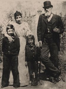 Giorgio de Chirico, mother Gemma, father Evaristo and brother Andrea, Volos, 1897. Creator: Unknown photographer