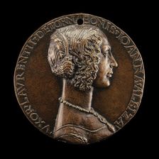 Giovanna Albizzi, Wife of Lorenzo Tornabuoni [obverse], c. 1486. Creator: Niccolo Fiorentino
