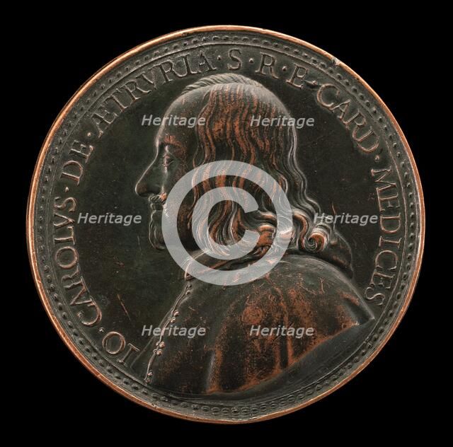 Giovanni Carlo de' Medici, 1611-1663, Cardinal 1644 [obverse], 1740. Creator: Antonio Francesco Selvi.