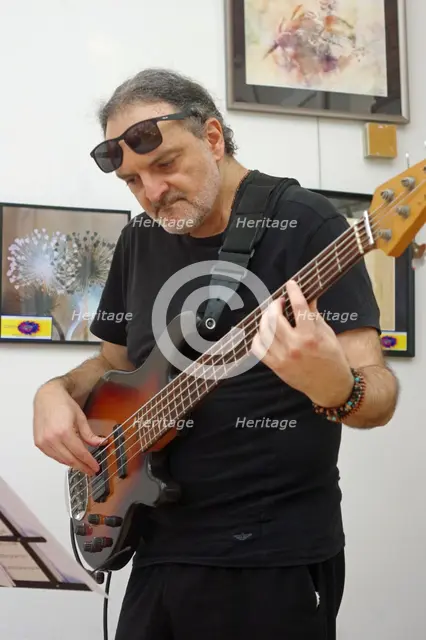 Giovanni Crescenzi, Ruta Di Trio, Clocktower Cafe Jazz Club, Croydon, London, 24 July 2025. Creator: Brian O'Connor.