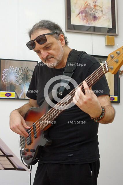 Giovanni Crescenzi, Ruta Di Trio, Clocktower Cafe Jazz Club, Croydon, London, 24 July 2025. Creator: Brian O'Connor.