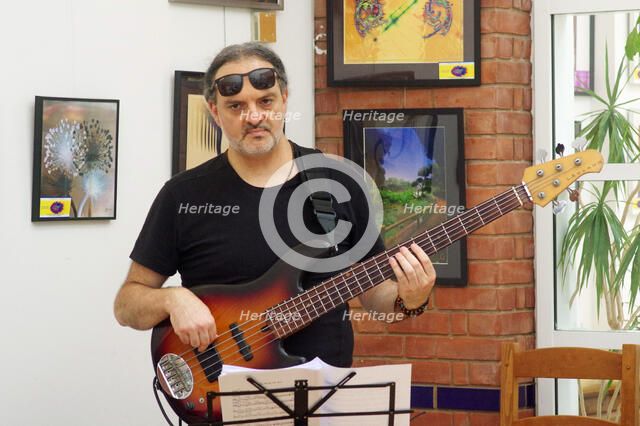 Giovanni Crescenzi, Ruta Di Trio, Clocktower Cafe Jazz Club, Croydon, London, 24 July 2025. Creator: Brian O'Connor.