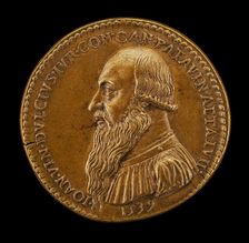 Giovanni Antonio Vincenzo Dolce, 1482-1555, Paduan Jurist, Canon of Padua 1516 [obverse], 1539. Creator: Giovanni da Cavino