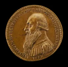 Giovanni Antonio Vincenzo Dolce, 1482-1555, Paduan Jurist, Canon of Padua 1516 [obverse], 1539. Creator: Giovanni da Cavino