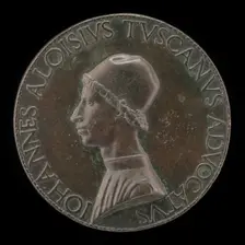 Giovanni Alvise Toscani, c. 1450-1478, Milanese Jurisconsult, Consistorial Advocate...[obverse]. Creator: Lysippus Junior