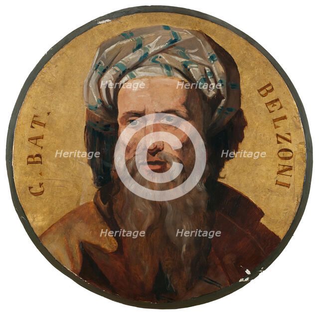 Giovanni Battista Belzoni (1778-1823). Artist: Gazzotto, Vincenzo (1807-1884)