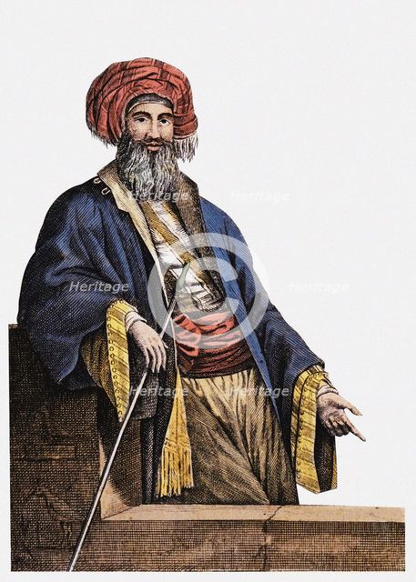 Giovanni Battista Belzoni (1778-1823) Frontispiece from Viaggi in Egitto ed in Nubia, 1825. Artist: Anonymous  