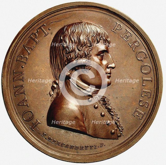 Giovanni Battista Pergolesi (1710-1736) , 1806. Creator: Mercandetti, Tommaso (1758-1821).