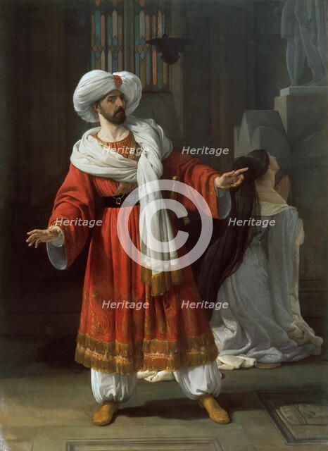 Giovanni David as Agobar in Opera "Gli arabi nelle Gallie" by Giovanni Pacini, 1830.