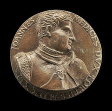Giovanni de Medici delle Bande Nere, 1498-1526, Celebrated Condottiere...[obverse], c. 1570. Creator: Francesco da Sangallo