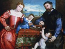 Giovanni della Volta with his Wife and Children c1547. Artist: Lorenzo Lotto