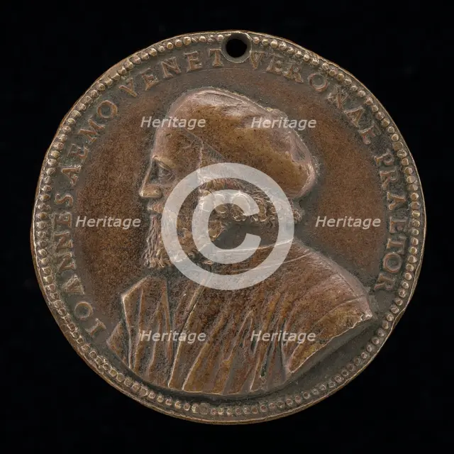 Giovanni Emo, Podesta of Verona 1527 [obverse], 1527. Creator: Giovanni Maria Pomedelli.