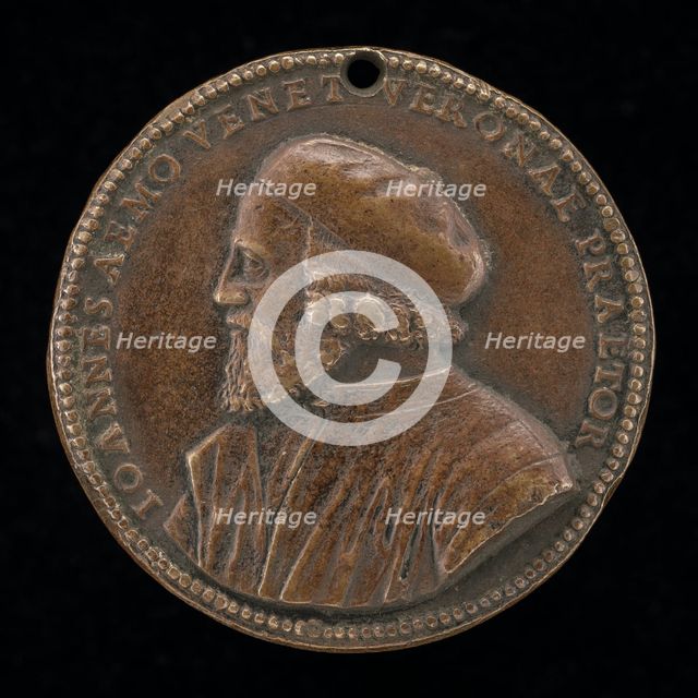 Giovanni Emo, Podesta of Verona 1527 [obverse], 1527. Creator: Giovanni Maria Pomedelli.