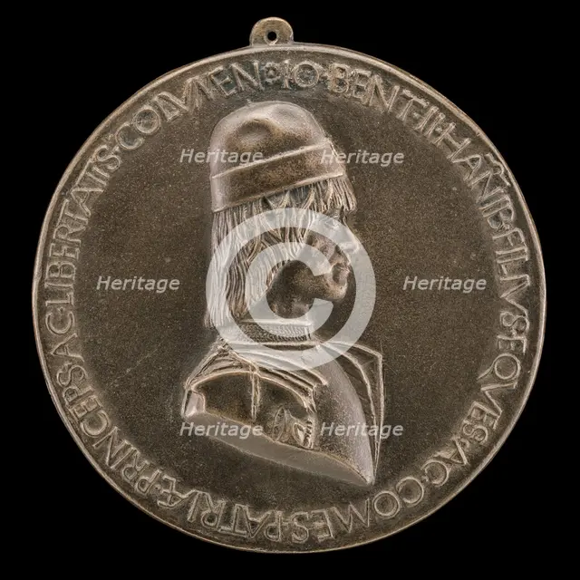 Giovanni II Bentivoglio, 1443-1508, Lord of Bologna 1463-1506 [obverse], probably c. 1478/1482. Creator: Sperandio Savelli.
