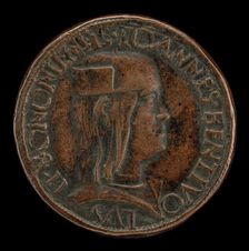 Giovanni II Bentivoglio, 1443-1509, Lord of Bologna 1462-1506 [obverse], 1494. Creator: Francesco Francia