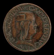 Giovanni II Bentivoglio, 1443-1509, Lord of Bologna 1462-1506 [obverse], 1494. Creator: Francesco Francia