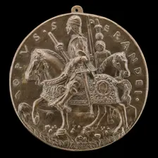 Giovanni II Bentivoglio and Squire [reverse], probably c. 1478/1482. Creator: Sperandio Savelli