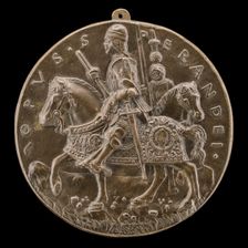 Giovanni II Bentivoglio and Squire [reverse], probably c. 1478/1482. Creator: Sperandio Savelli