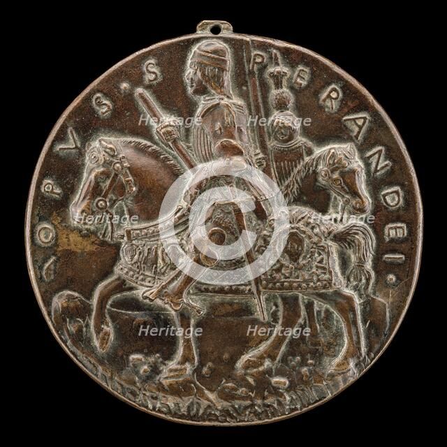 Giovanni II Bentivoglio and Squire [reverse], probably c. 1478/1482. Creator: Sperandio Savelli.