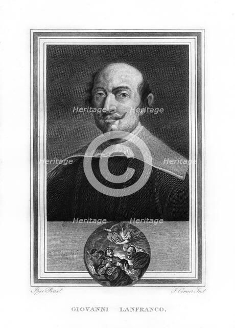 Giovanni Lanfranco, Italian Baroque era painter, (1825).Artist: John Corner