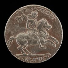 Giovanni Paolo Orsini on Horseback [reverse], c. 1485/1490. Creator: Unknown