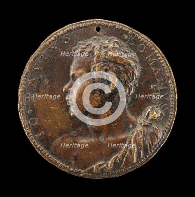 Giovanni Paolo Lomazzo, 1538-1600, Milanese Painter and Theorist [obverse], c. 1560. Creator: Annibale Fontana.