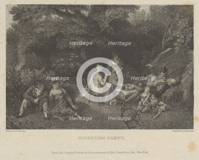 Gipseying Party, ca. 1830. Creator: Asher Brown Durand.