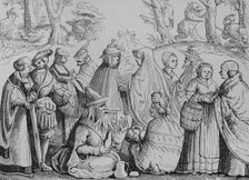 Gipsies fortune telling, 16th century, 1878. Creator: Unknown