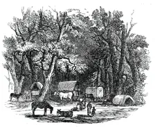 Gipsies in the park, 1844. Creator: Unknown