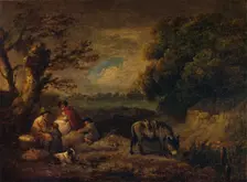 Gipsies resting with Donkey 1795. Artist: George Morland