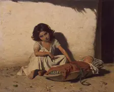 Gipsy Children, 1855. Creator: August von Pettenkofen