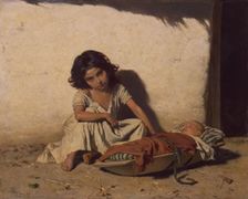 Gipsy Children, 1855. Creator: August von Pettenkofen