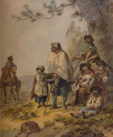 Gipsy Beggars c1795. Artist: Julius Caesar Ibbetson
