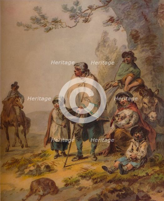 'Gipsy Beggars', c1795. Artist: Julius Caesar Ibbetson.