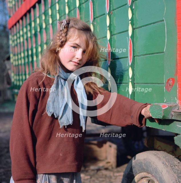 Gipsy girl, member of the Vincent family, Charlwood, Newdigate area, Surrey, 1964