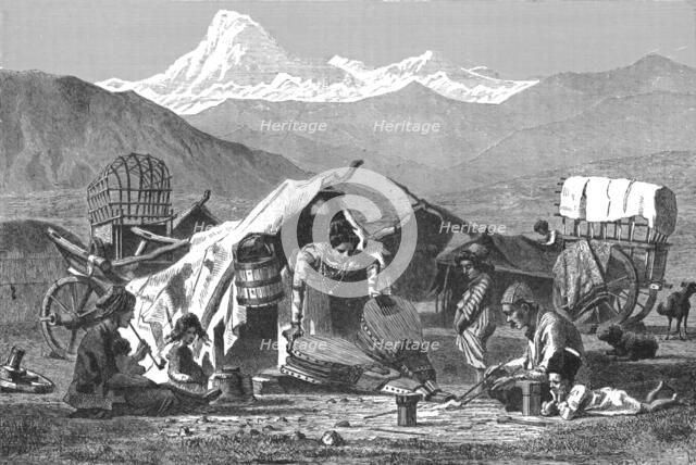 'Gipsy encampment in the Caucasus; The Caucasus', 1875. Creator: Unknown.