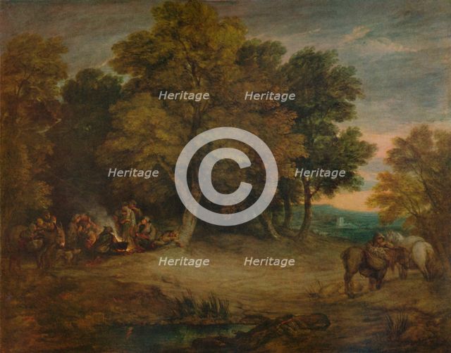 'Gipsy Encampment: Sunset', c1758, (1935). Artist: Thomas Gainsborough.