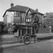 Gipsy knife-grinder, Horley, Surrey, 1963