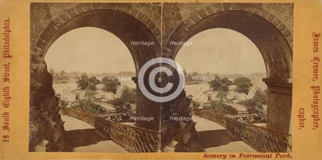 Girard Avenue and Connecting R.R. Bridge, Fairmount Park, Philadelphia, Pennsylvania, about 1872. Creator: James Cremer.