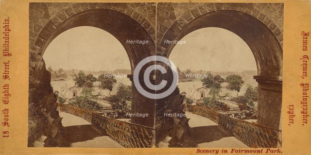 Girard Avenue and Connecting R.R. Bridge, Fairmount Park, Philadelphia, Pennsylvania, about 1872. Creator: James Cremer.