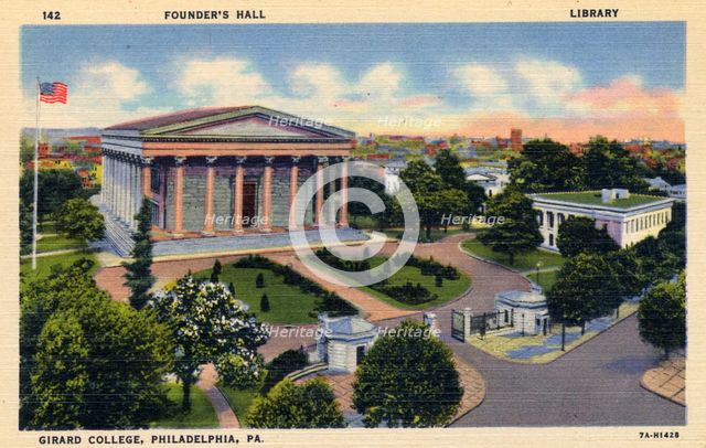Girard College, Philadelphia, Pennsylvania, USA, 1937. Artist: Unknown