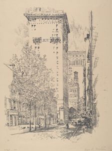 Girard Street, 1912. Creator: Joseph Pennell