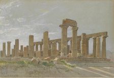Girgenti (The Temple of Juno Lacinia at Agrigentum), 1881. Creator: William Stanley Haseltine