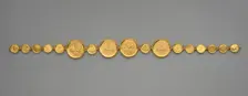 Girdle with Coins and Medallions, Byzantine, ca. 583, reassembled after discovery. Creator: Unknown